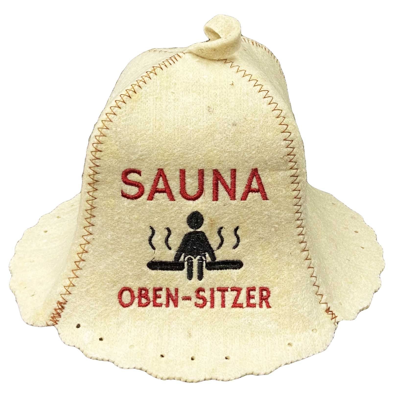 Filzhut für Sauna, "Sauna, oben Sitzer"