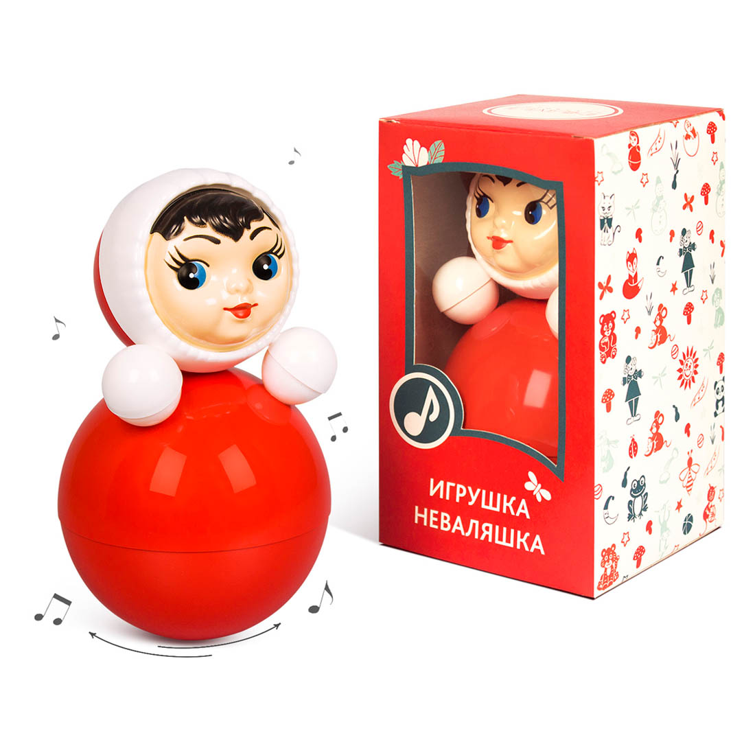 Неваляшка "Девочка", классика, 15 см