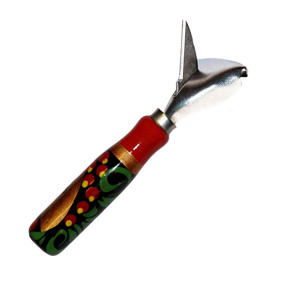 Deko-Fischschupper mit Holzgriff "Hochloma"