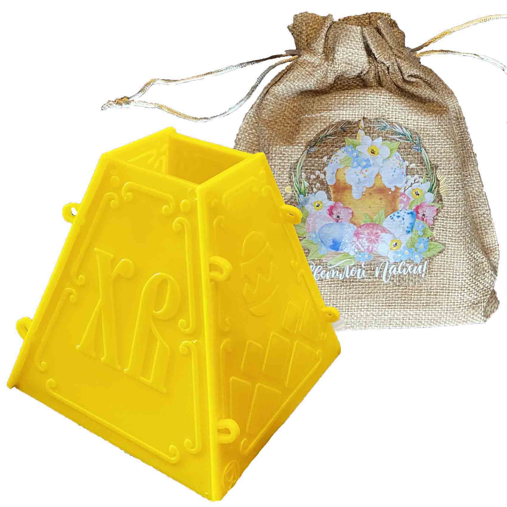 Plastikform für Quark-Oster-Kuchen mit Tüte "Ostern Kuchen", 11x11,5 cm