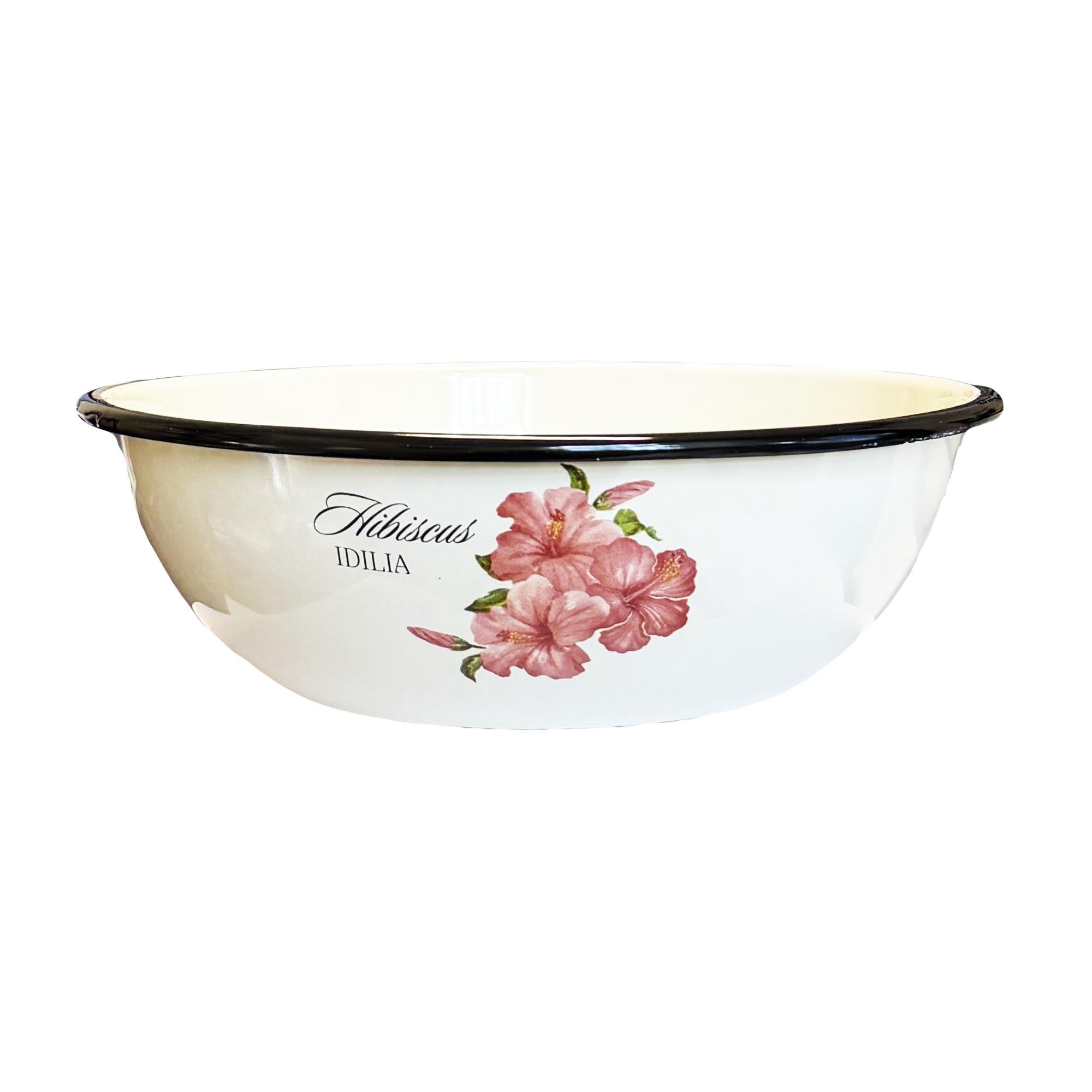 Миска эмалированная, 1,5 л - "Hibiscus Idilia" (гибискус)