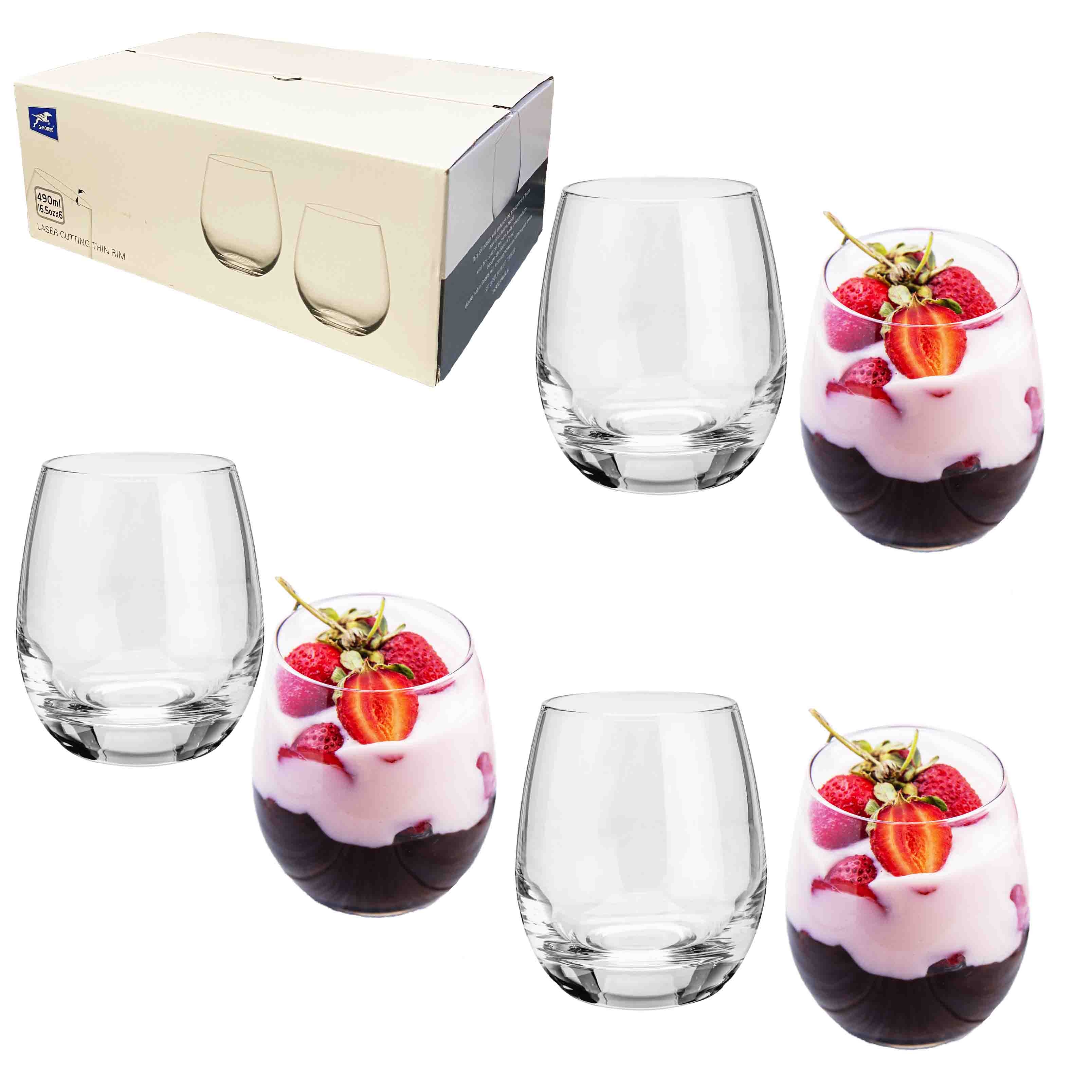 "G-Horse" Set aus 6 Gläsern, "Wasser/Dessertgläser" 490 ml (BMHS63310)