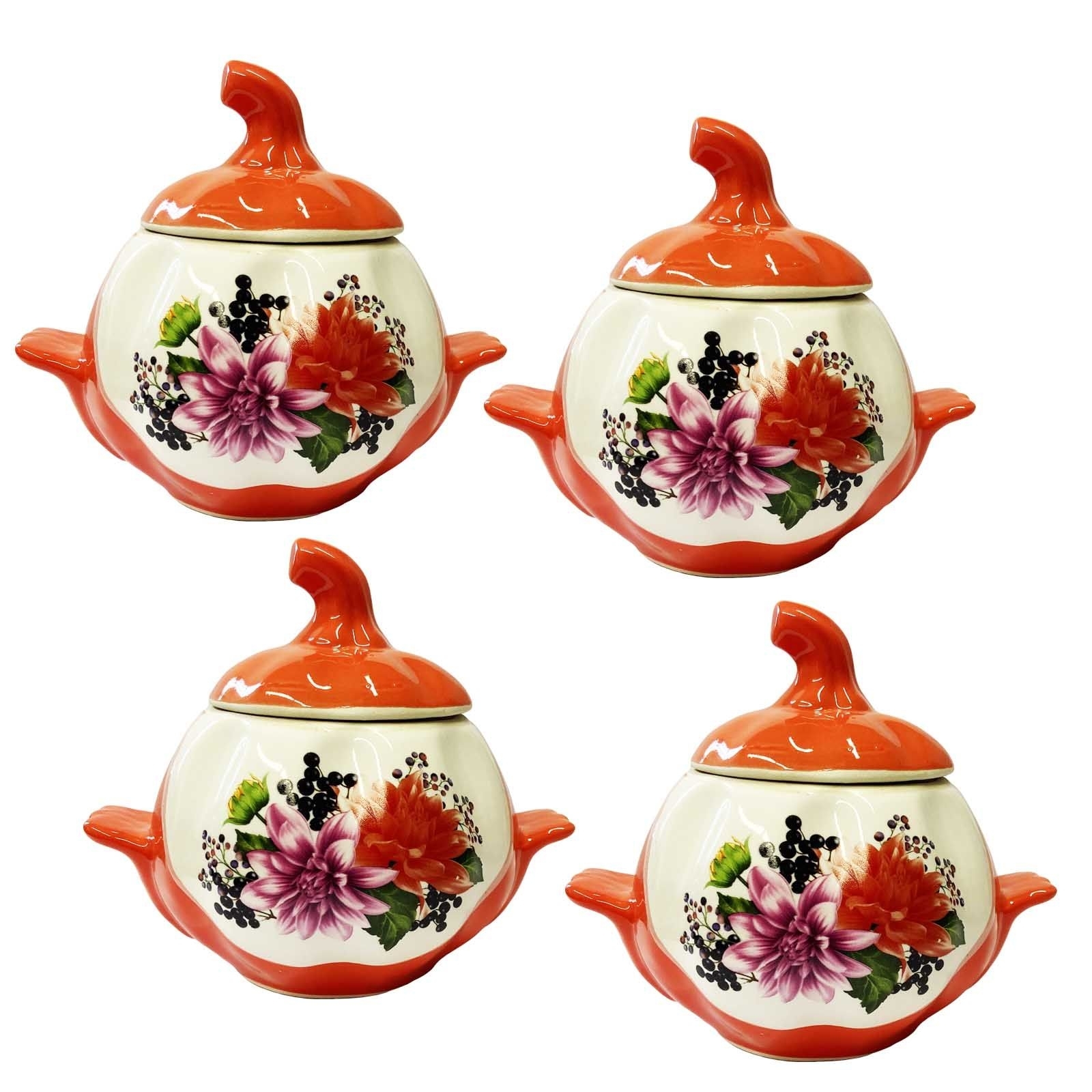 Keramiktopf, verschiedene Sorten, mit Griffen, 750 ml, Set aus 4 St.