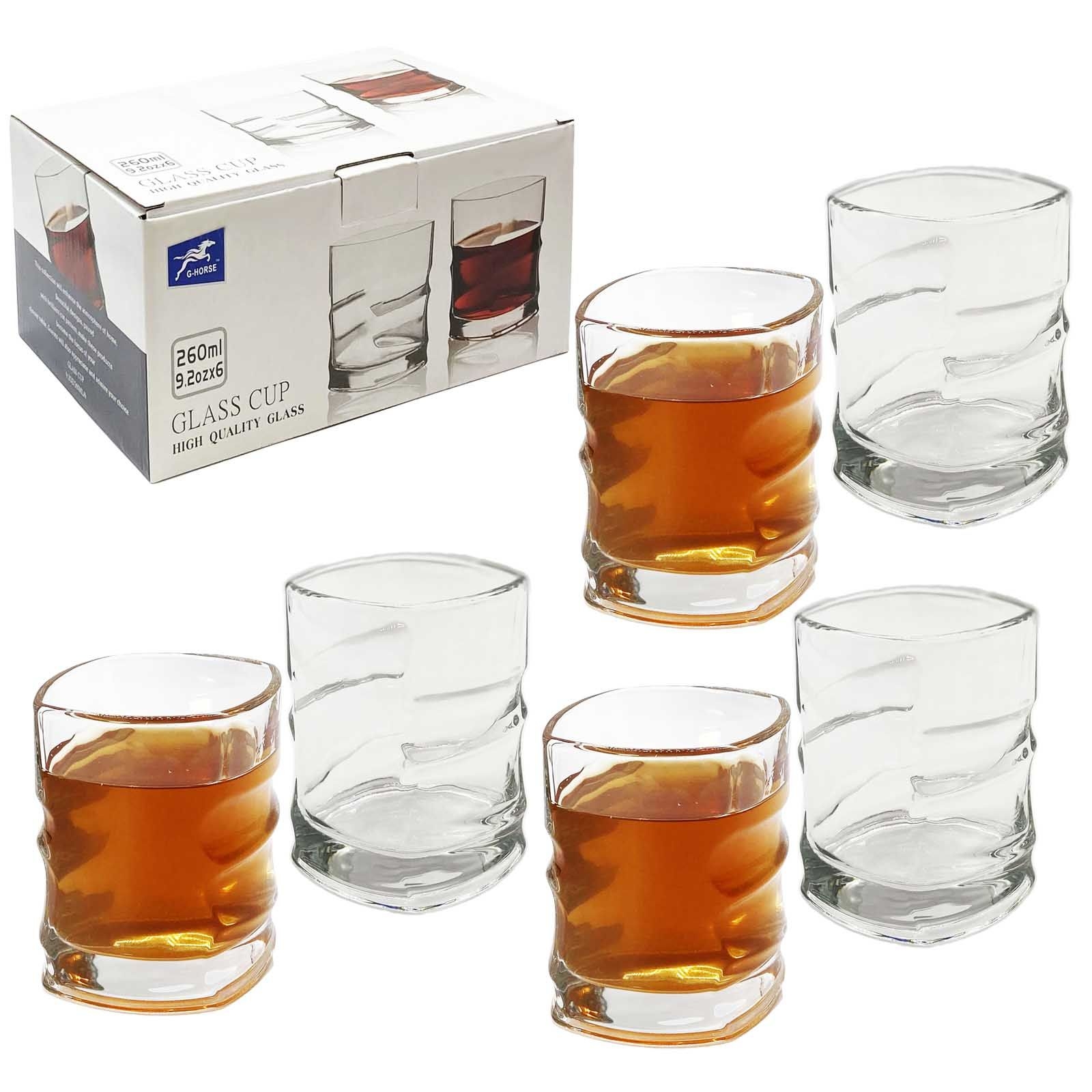 Set aus 6 Gläsern, "Whiskygläser" 260 ml  (BMH98)