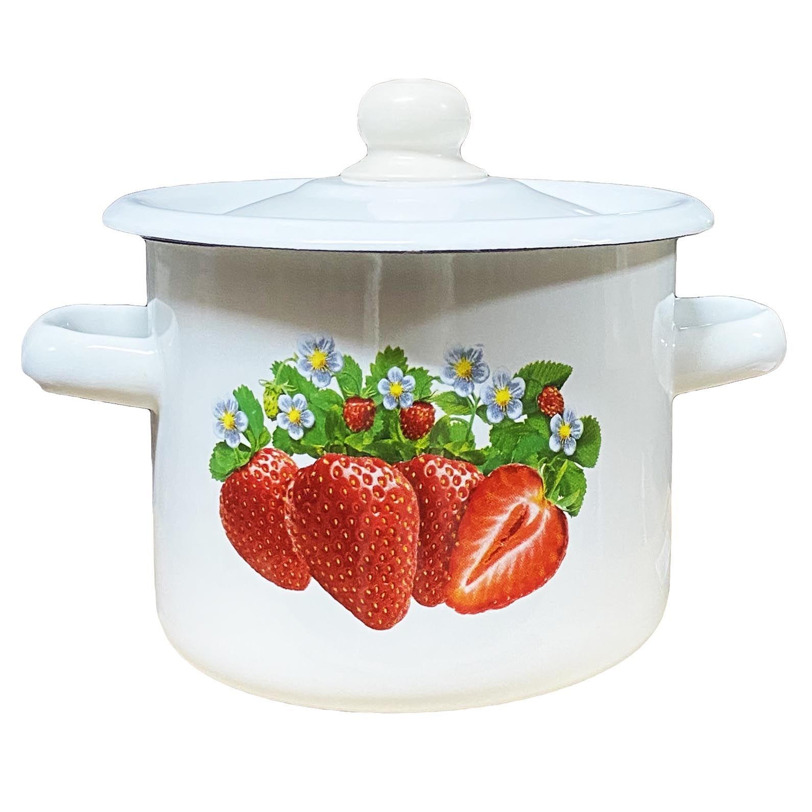 Topf, emailliert "Erdbeeren", 3,0 L, zylindrisch
