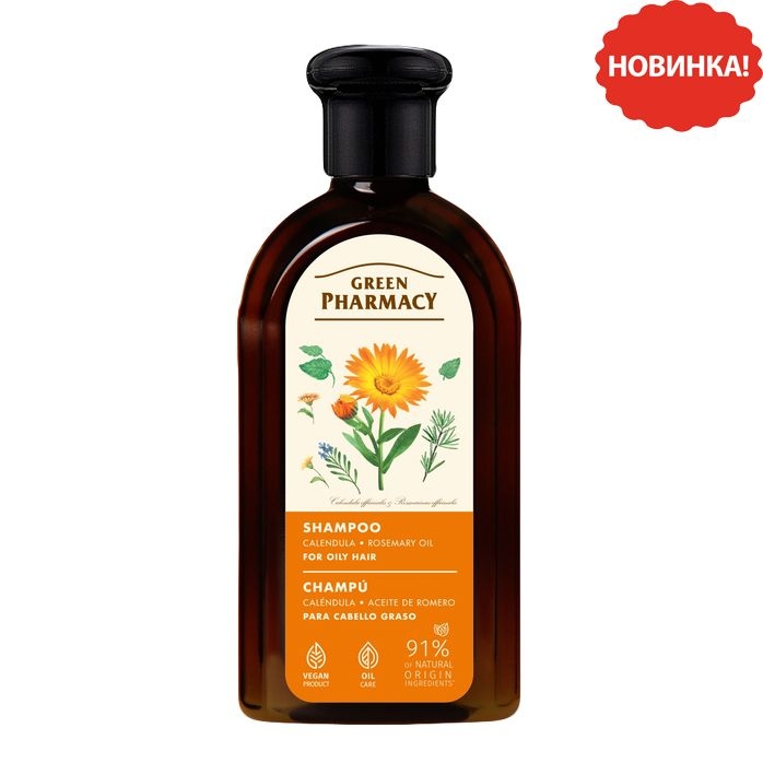 Shampoo "Ringelblumen- und Rosmarinöl", für fettiges Haar, 350 ml
