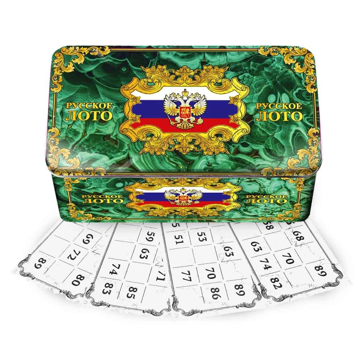 Brettspiel "Russkoe Loto - "Malachit" in Metallbox