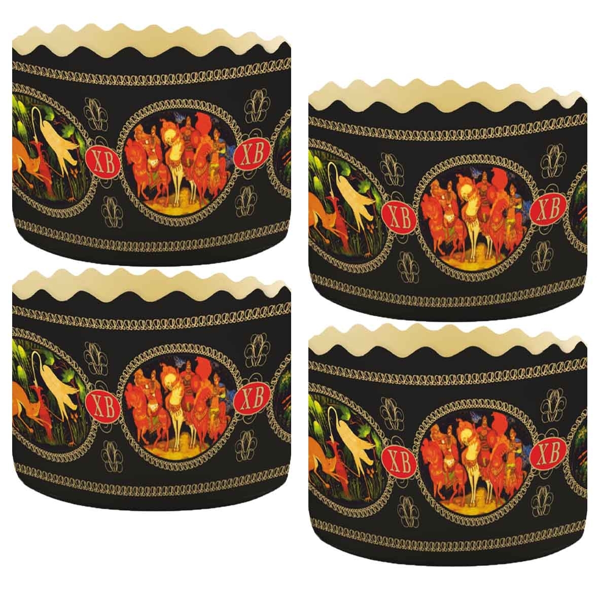 Backform für Osterkuchen "Schwarzer Palekh", 500 g, 130х85 mm (17)