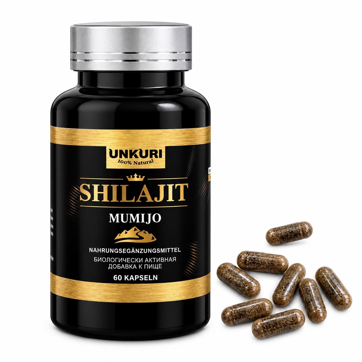 Mumijo "Shilajit", 60 Kapseln in Dose