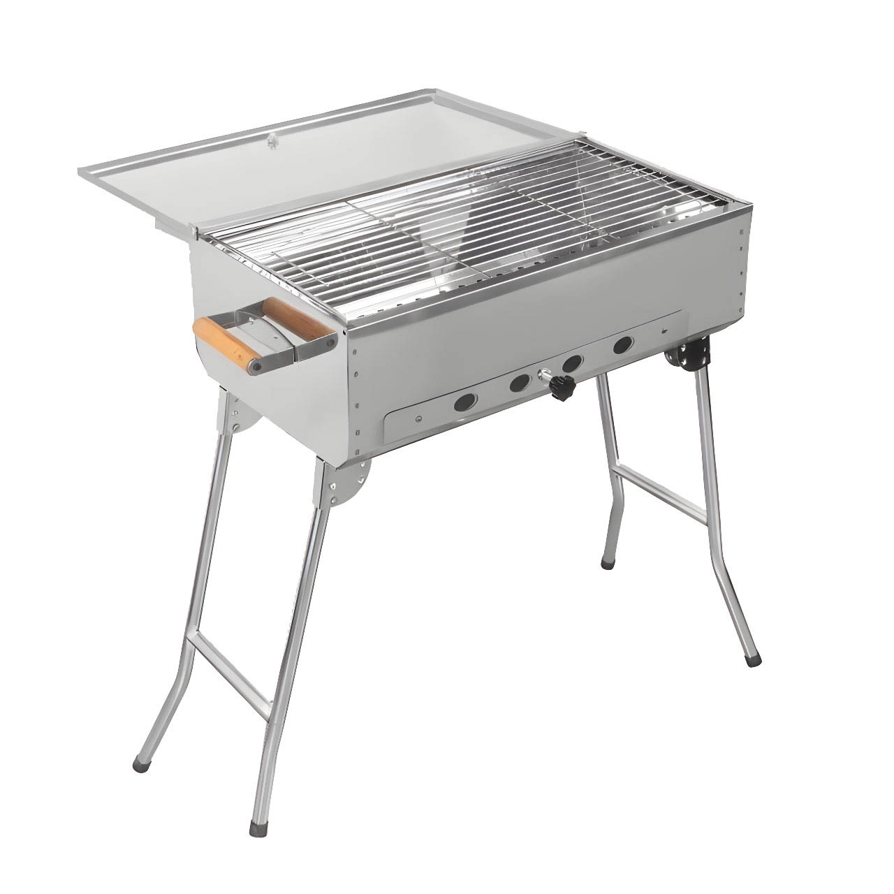 Mangal-Grill "Astana", aus Edelstahl mit Kohlenkorb