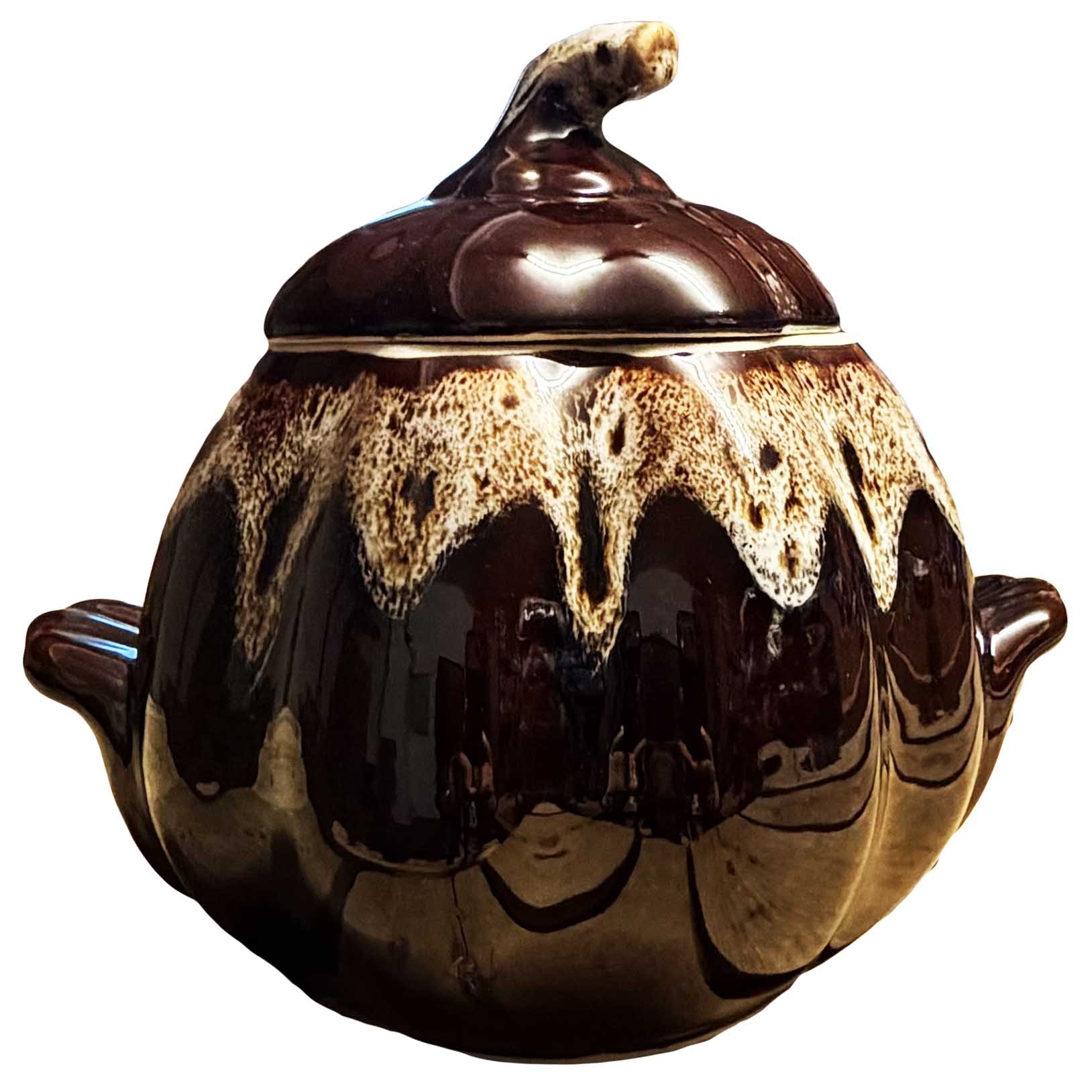Keramiktopf, Glanz "Brauner Kürbis mit Schaum", 2,5 L (47409)