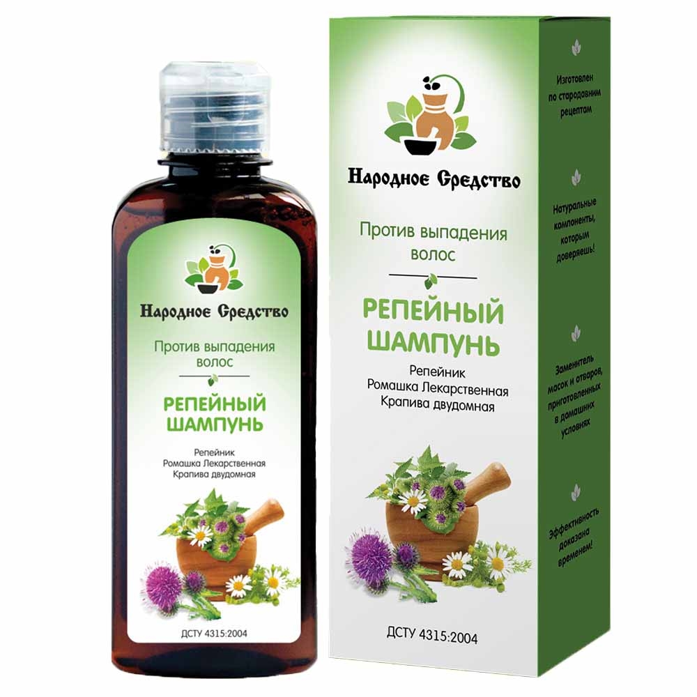 "Volksheilmittel" Klettenwurzel-Shampoo "Problem Haarausfalls", 200 ml