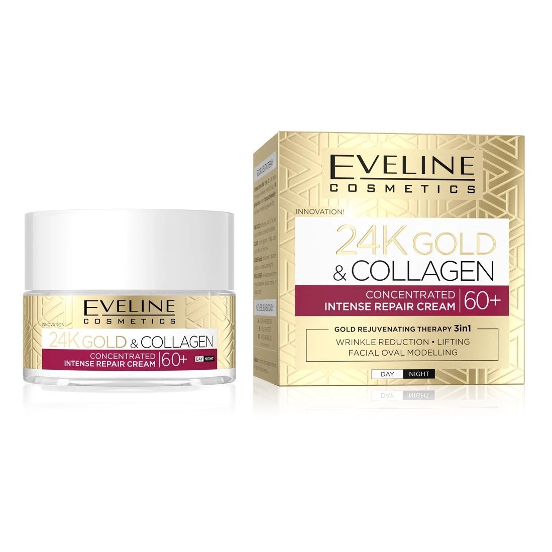 Eveline - "24K Gold&Kollagen" Wiederholung Gesichtscreme 60+, 50 ml