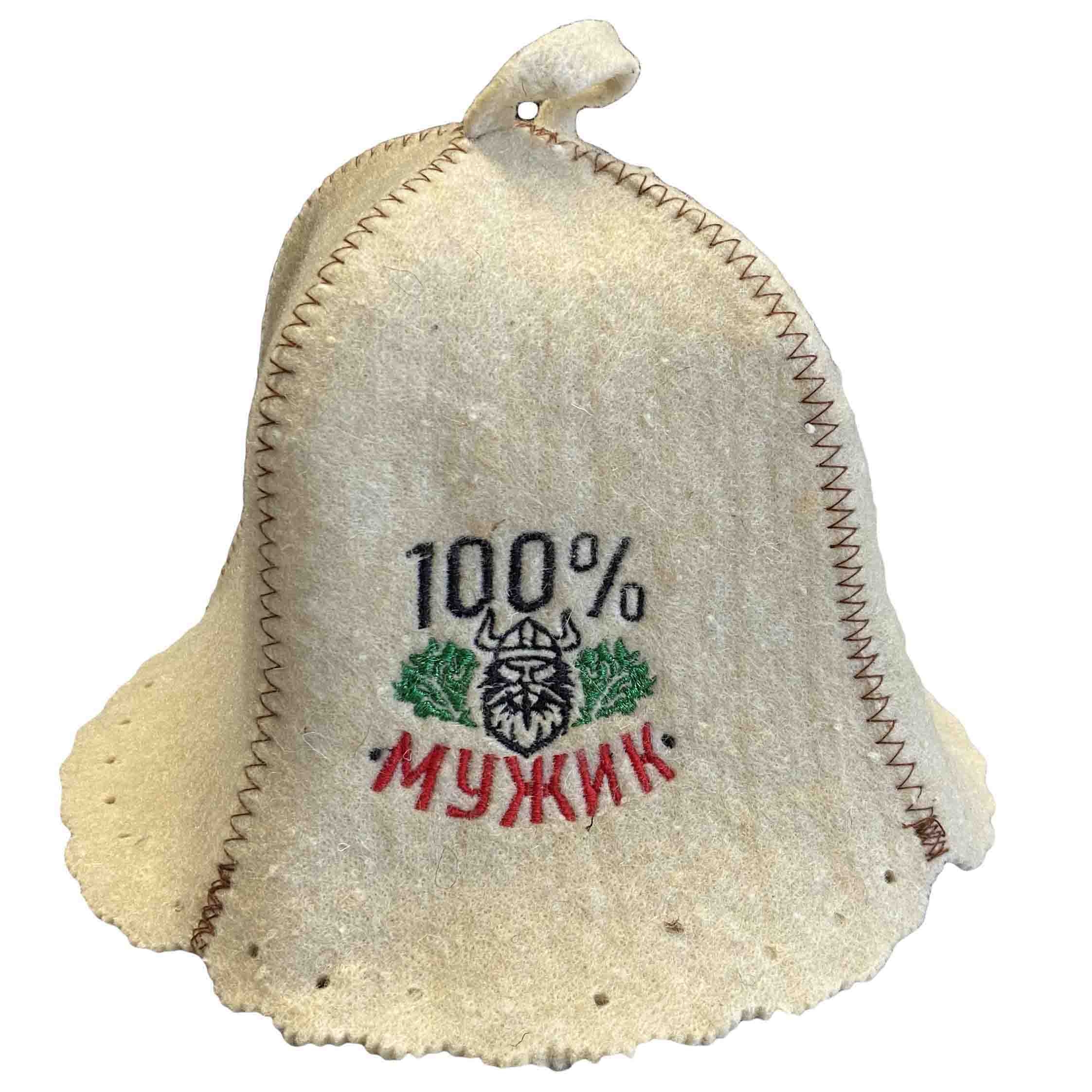 Filzhut für Sauna, "100% мужик (Wikinger)"