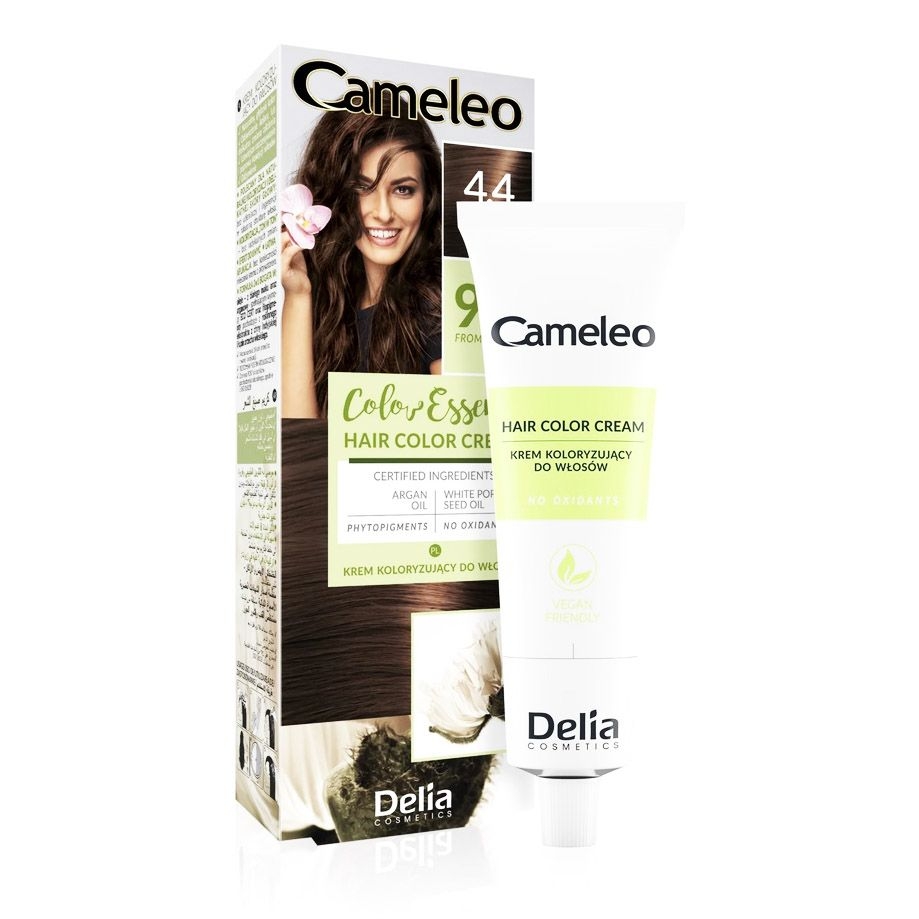 "Cameleo" "Color Essence", 4.4 würziges Braun, Natürliches Haarfärbe 2 in 1