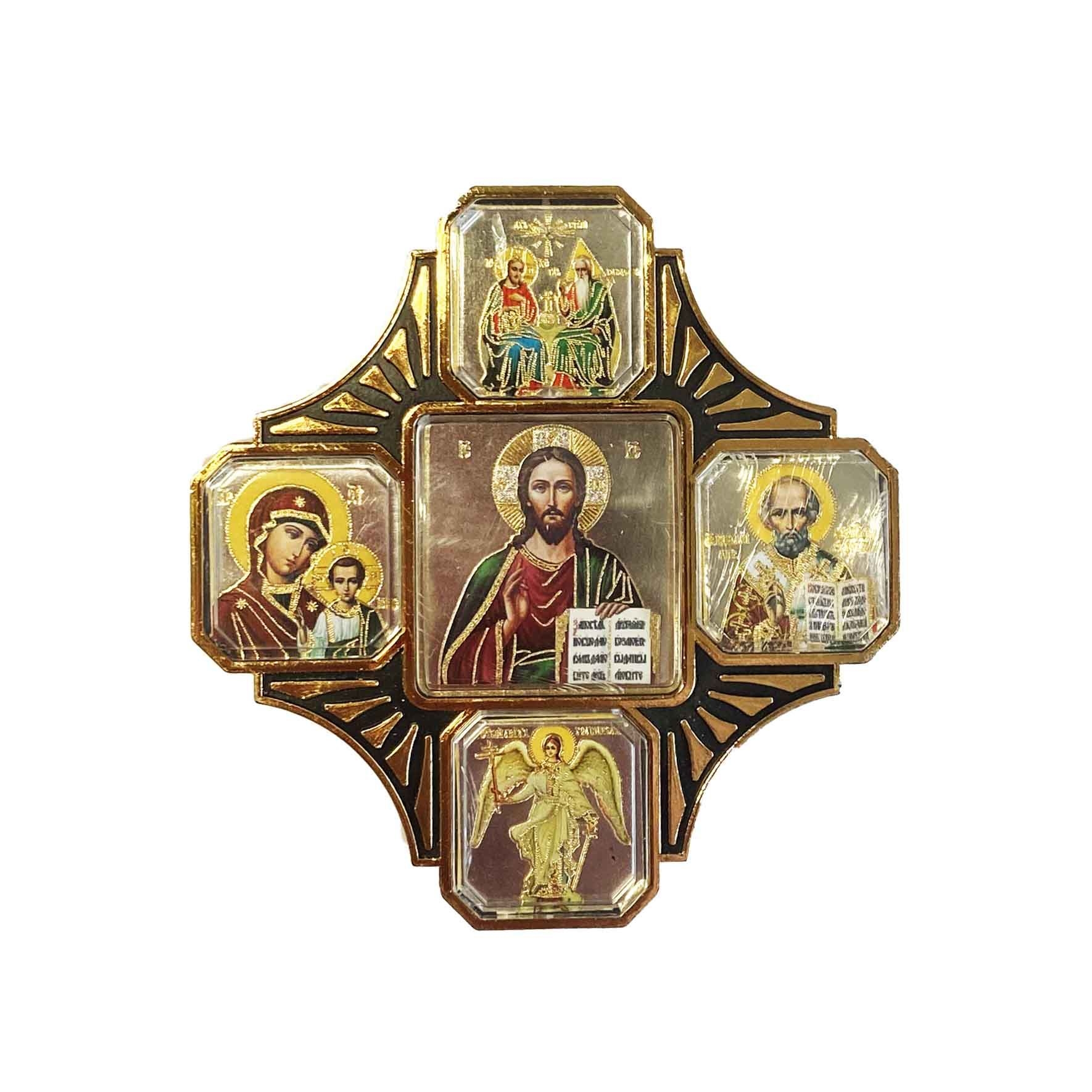 Ikone für Auto "Kreuz", 9х9 cm