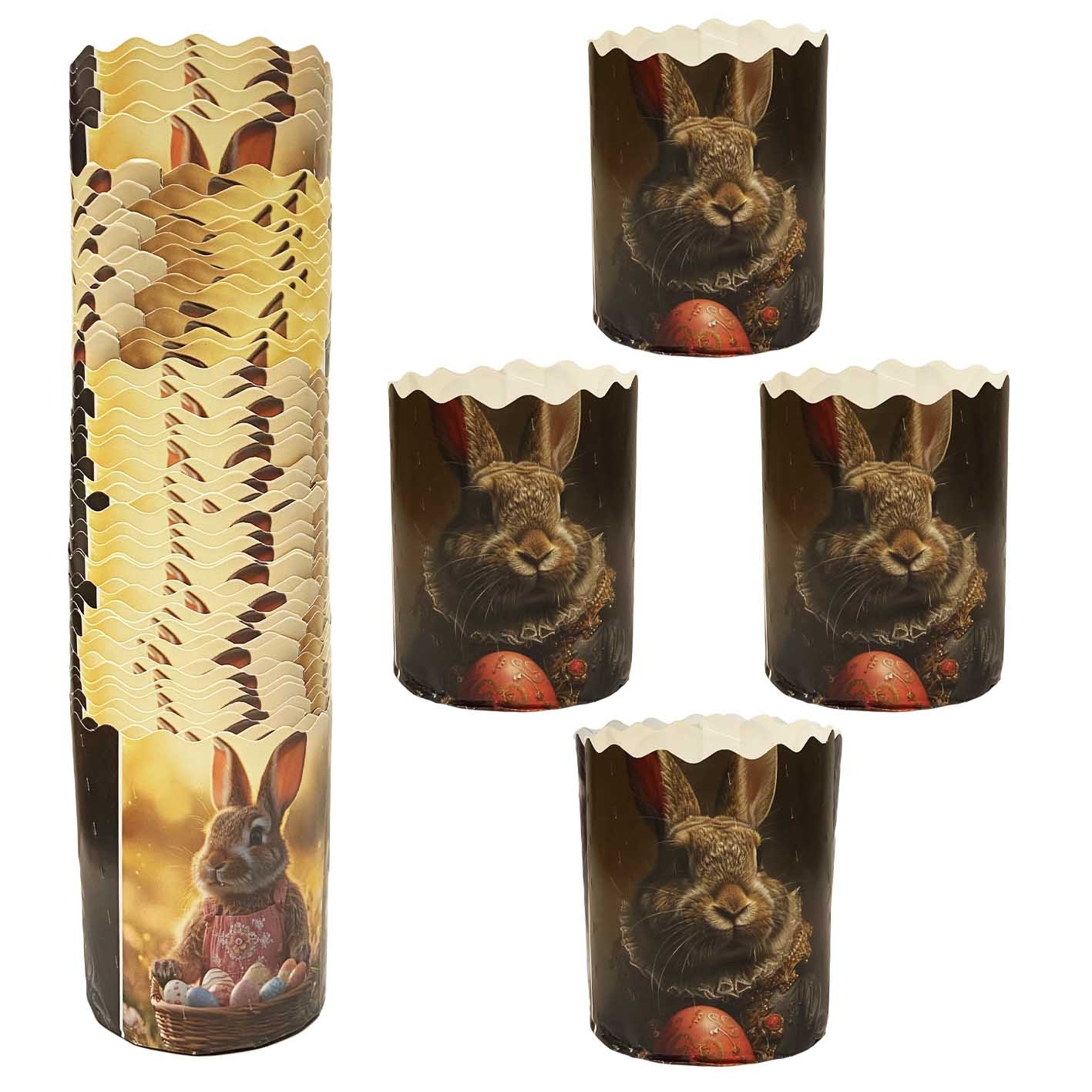 Backform für Osterkuchen "Hase mit Osterkorb", 150 g, 70x85 mm, (6)