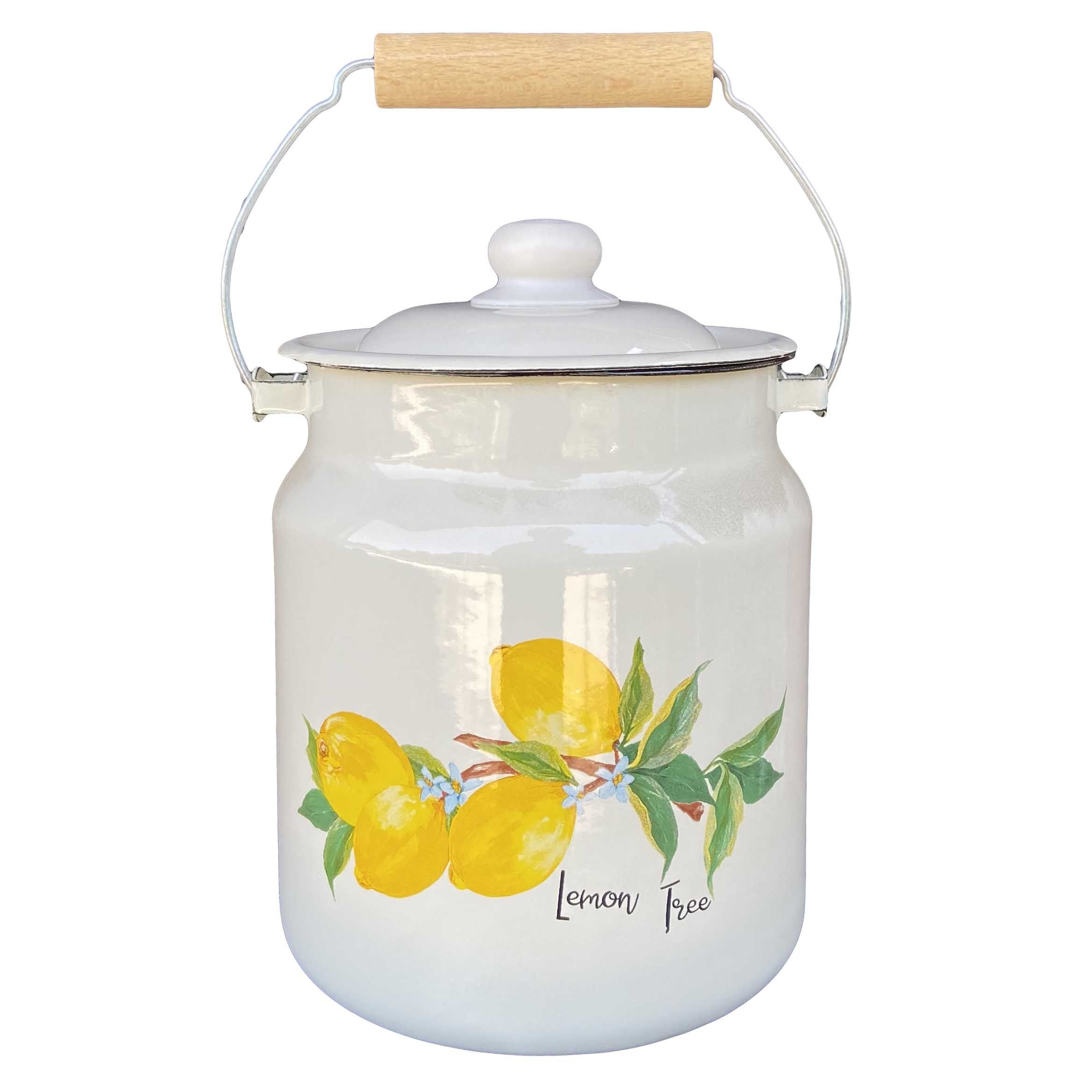 Transportkanne, emailliert, 3,5 L "Zitronenbaum"