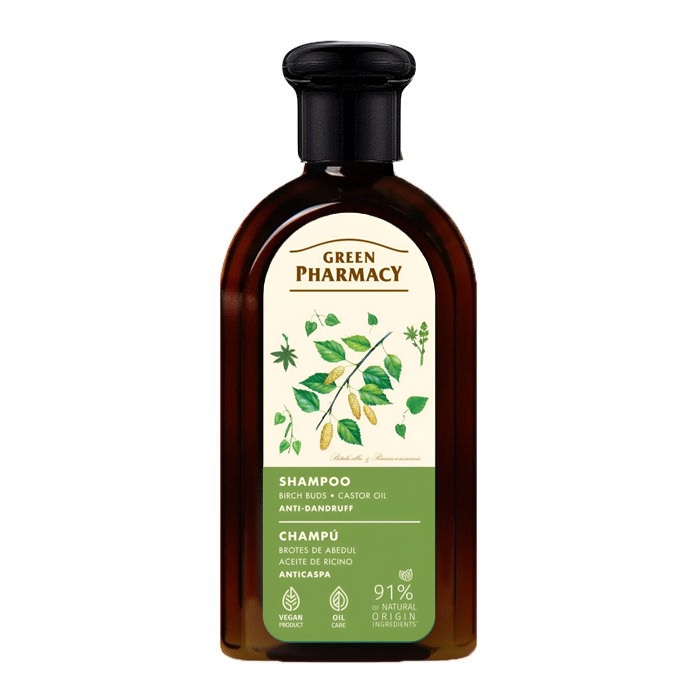 "Green Pharmacy" - Shampoo "Birkenknospen und Rizinusöl", gegen Schuppen, 350 ml