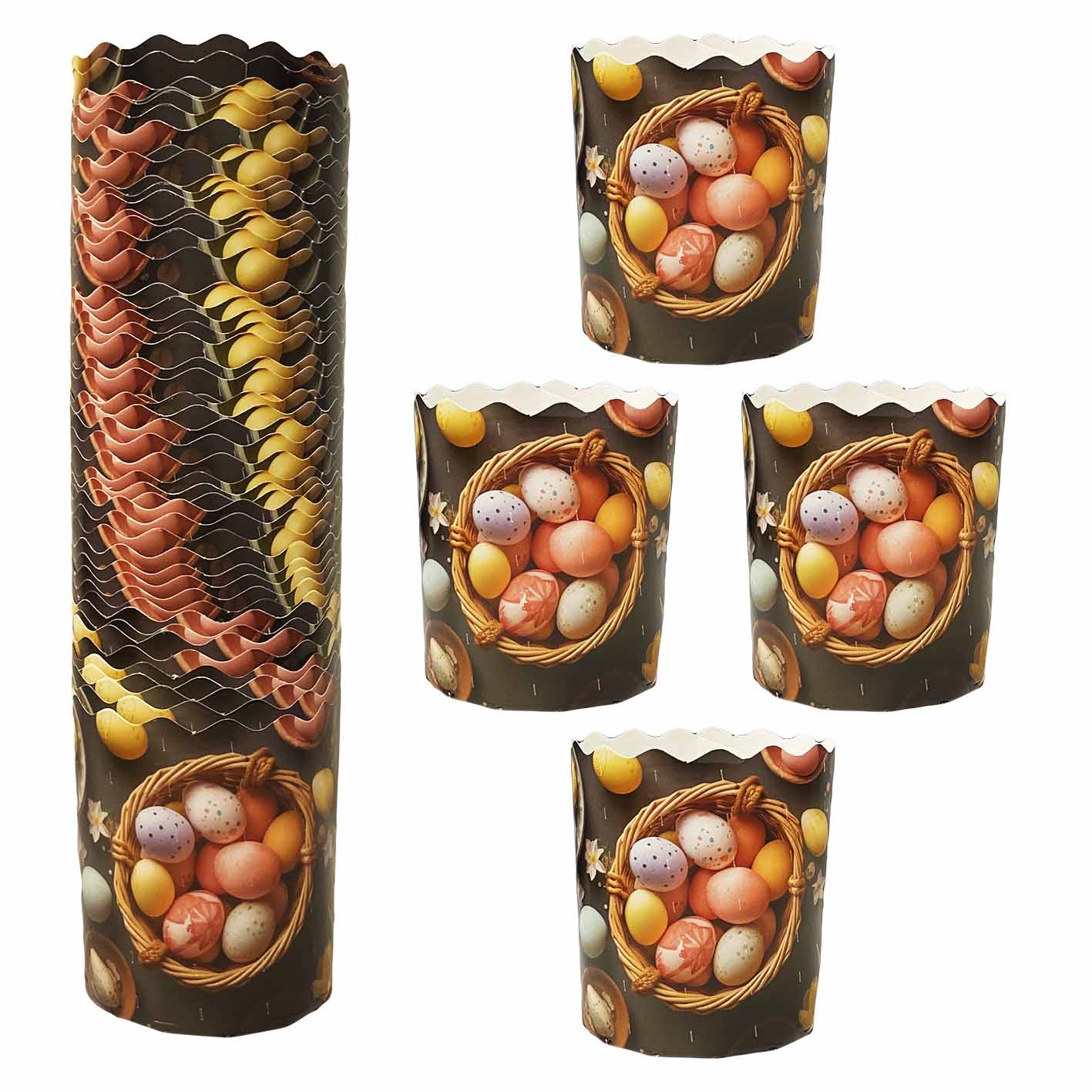 Backform für Osterkuchen "Ostereier mit Tulpen", 150 g, 70x85 mm, (1)