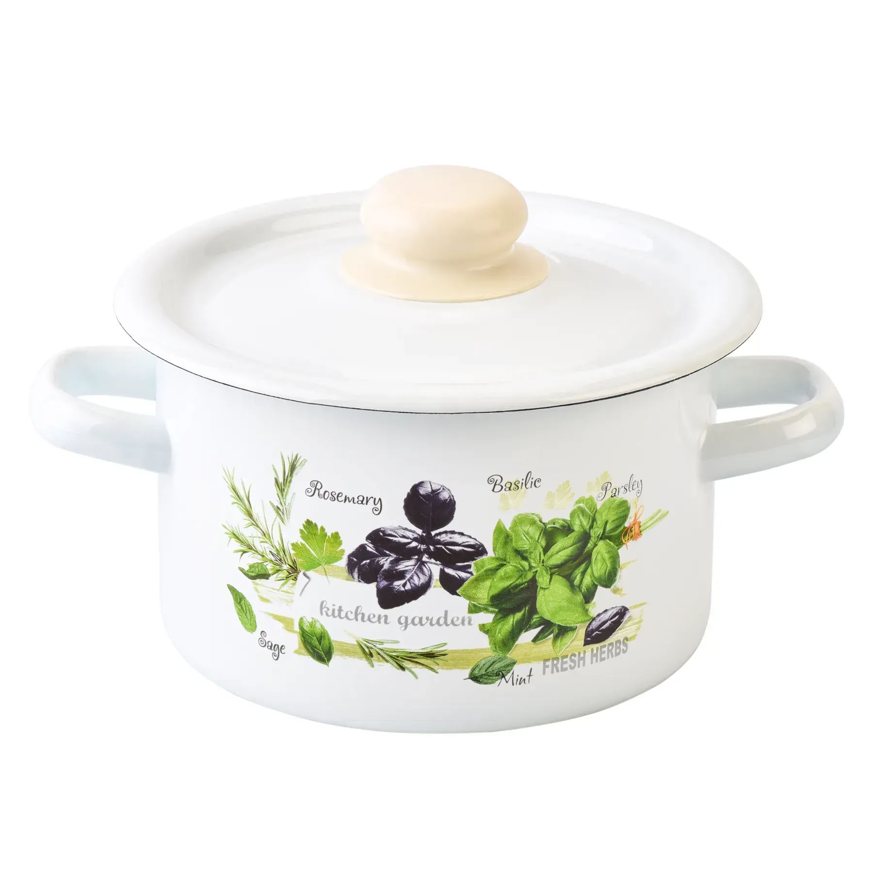 Topf, emailliert "Friesches Grün", 2,0 L, zylindrisch