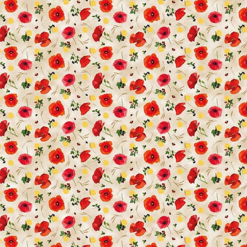 Клеенка M, 10A, 20х1,4 м (маки, лимоны)