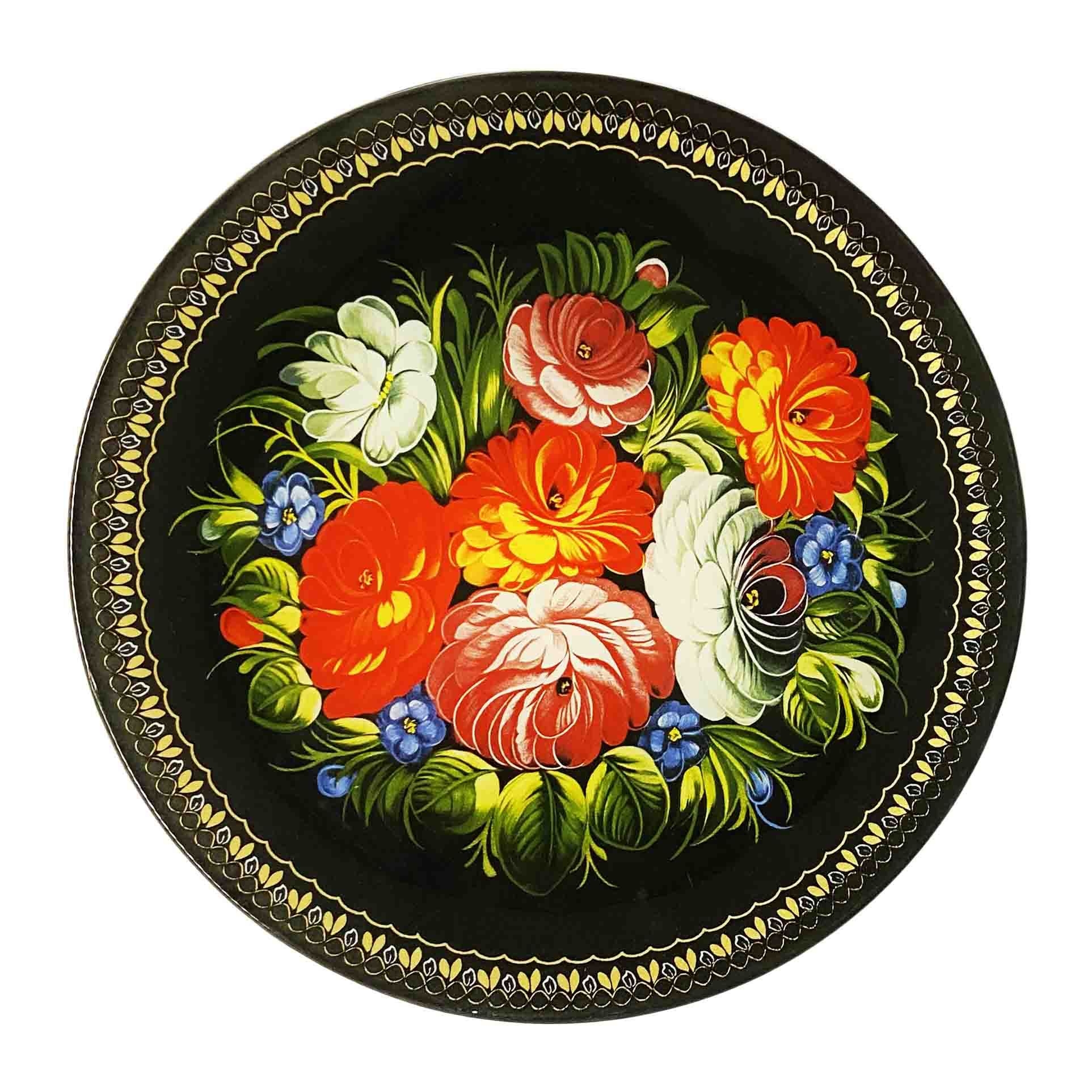 Тарелка стеклянная "Жостово" Ø 20x1,3 cм