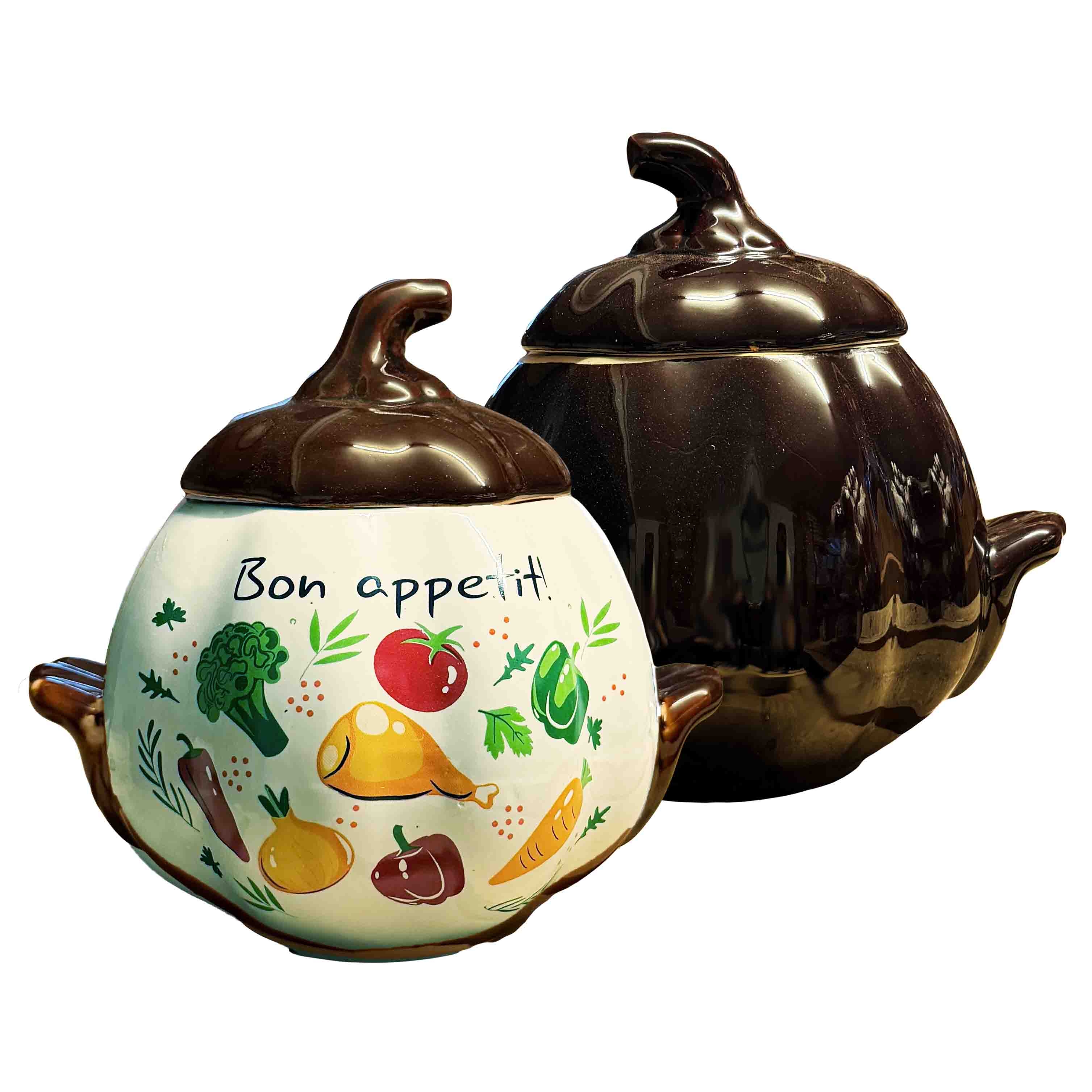 Keramiktopf, Glanz "Kürbis. "Bon appetit!", 2,5 L (942791)