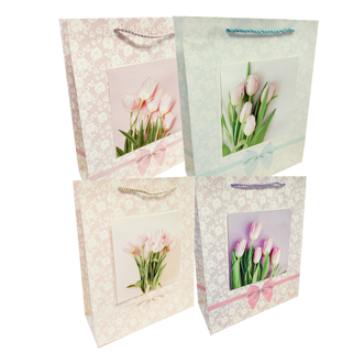 Geschenktasche-Set " Frauentag "3D, M, 31x22 cm