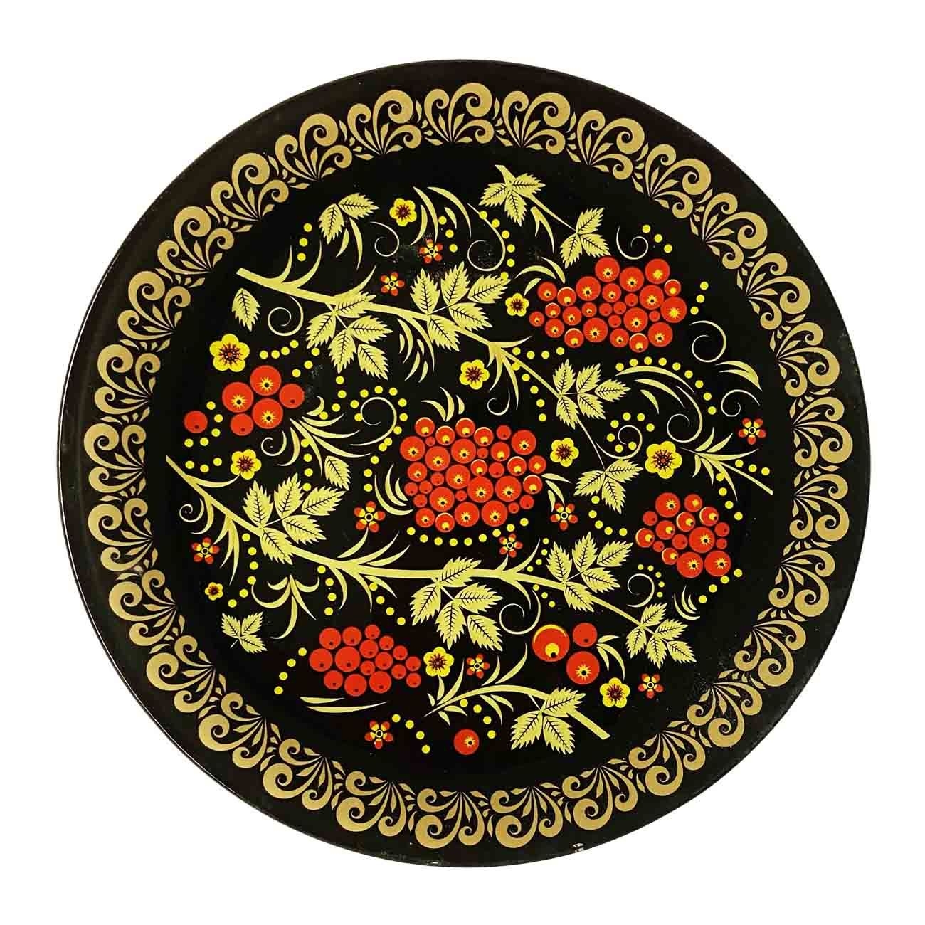 Glasteller "Chochloma-Eberesche", Ø 20x1,3 cm