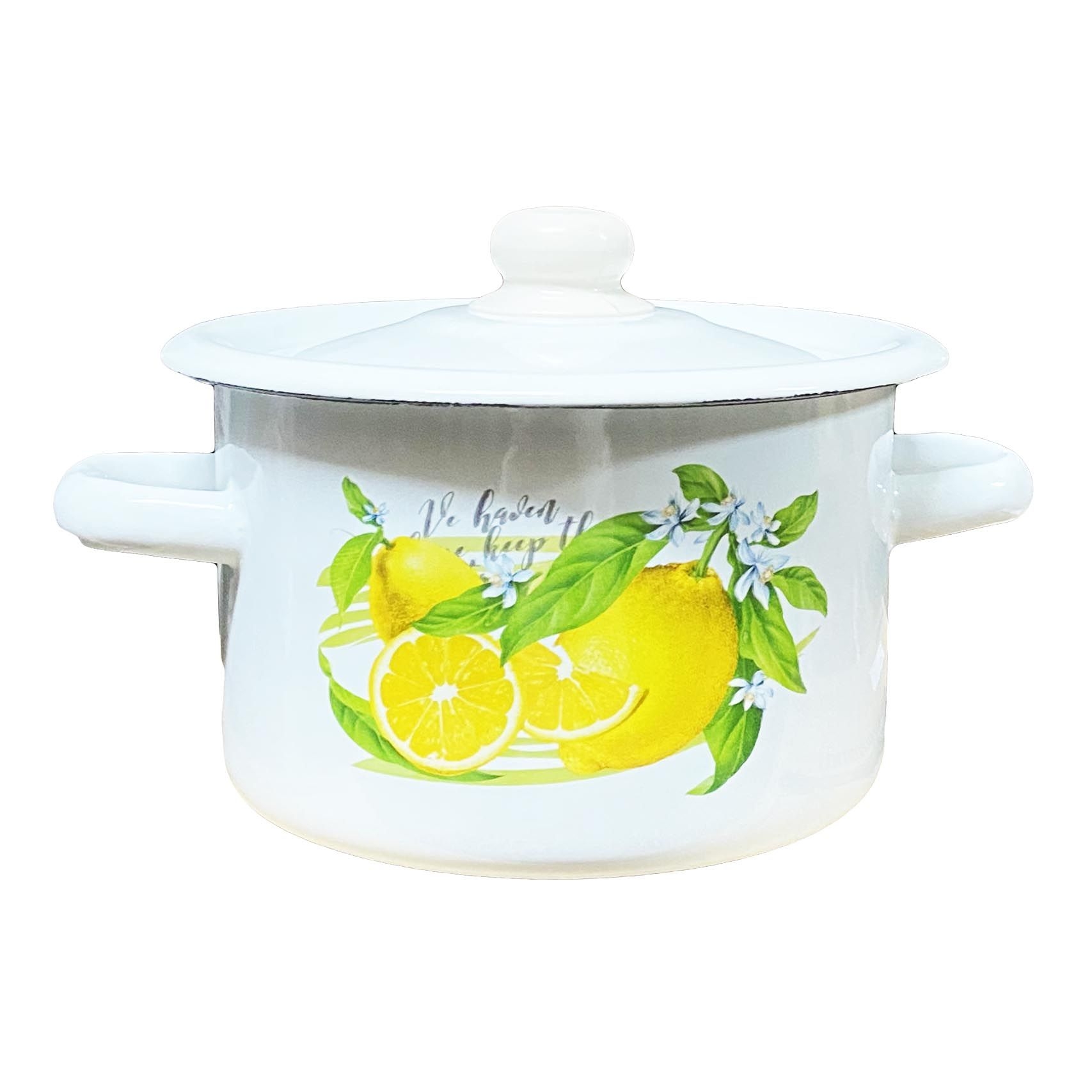 Topf, emailliert "Zitronen", 2,0 L, zylindrisch