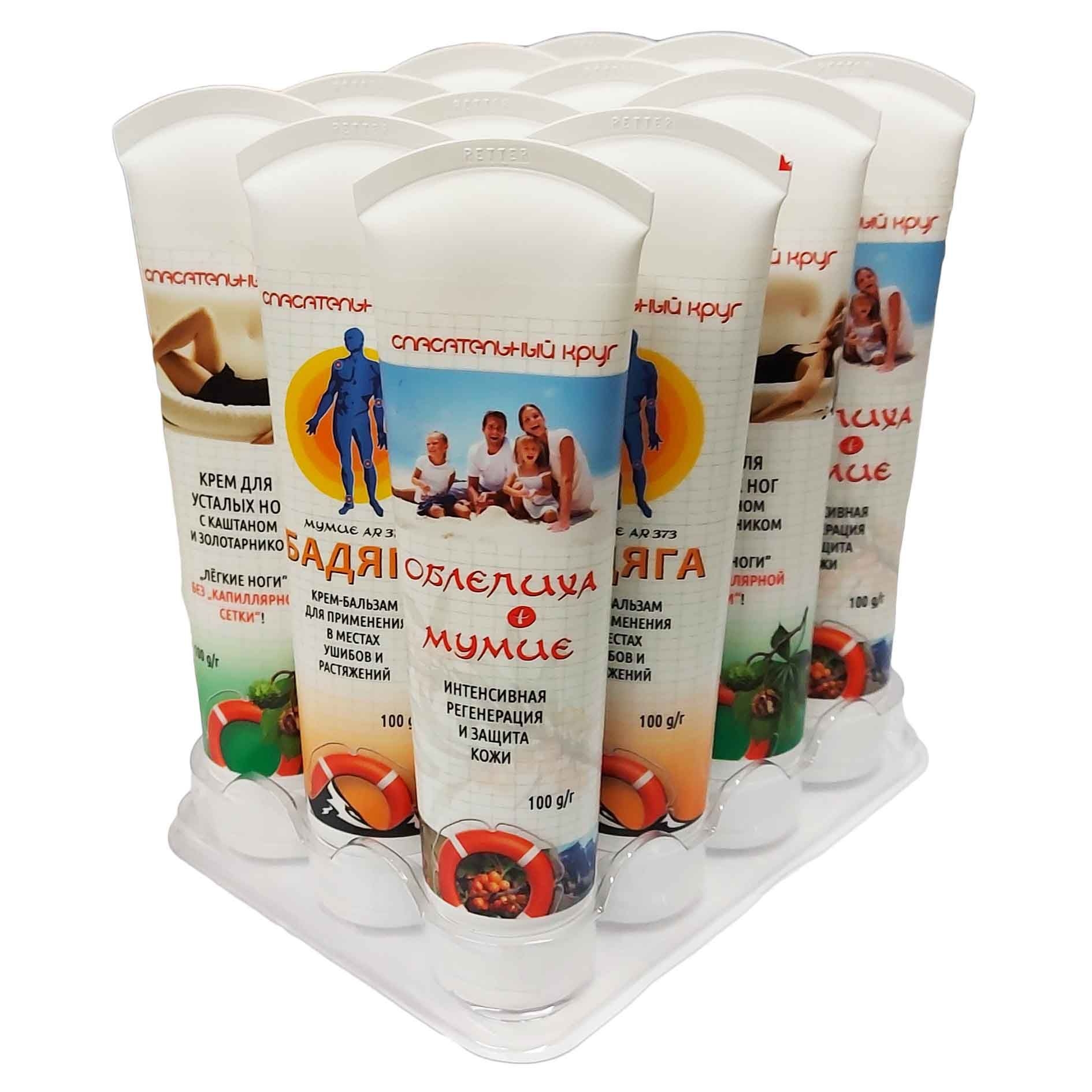 Dr. Retter - Palette mit Cremes, 100 g, 12 St. "Für den Körper"