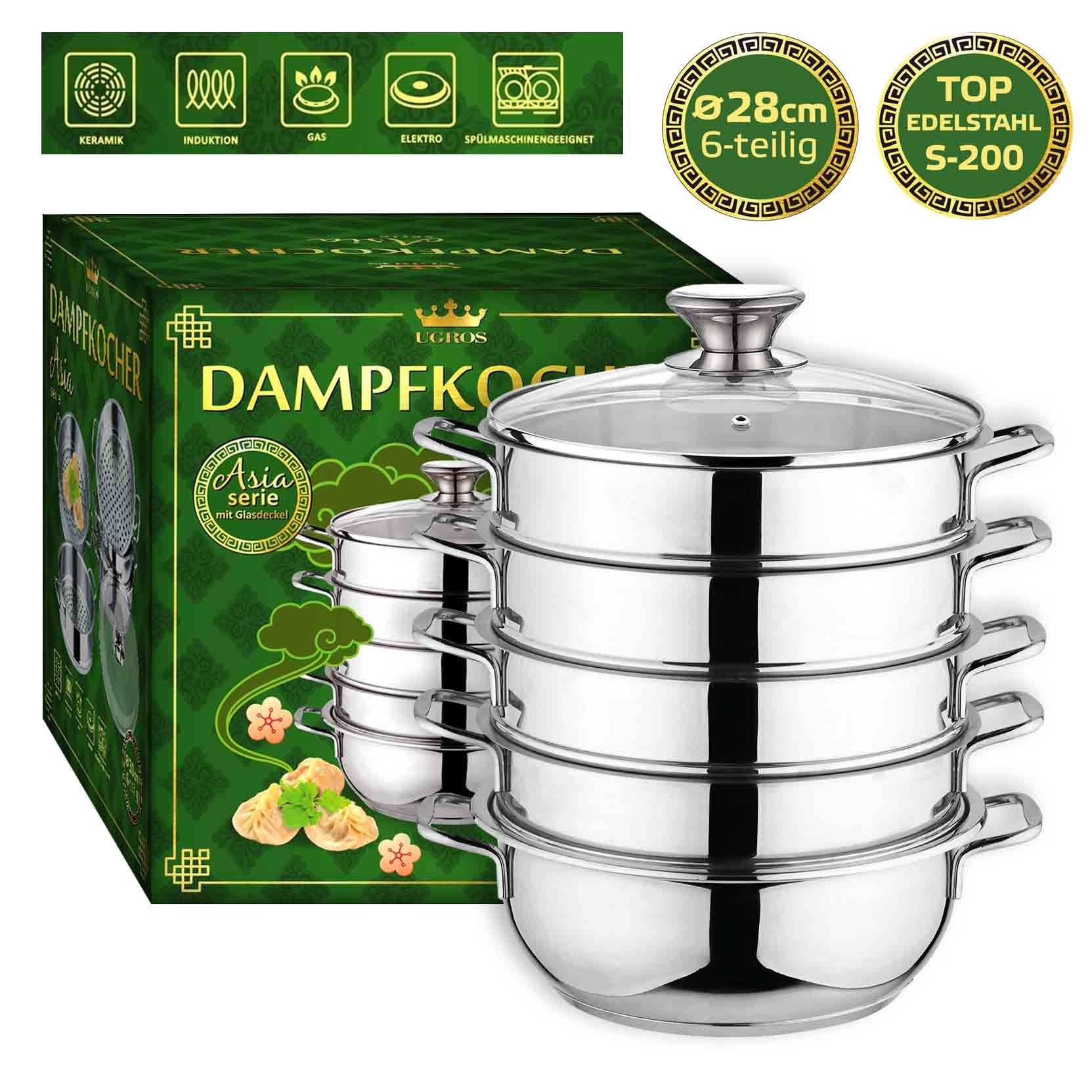 Dampfkocher "Asia" mit Glasdeckel, Ø 28 cm