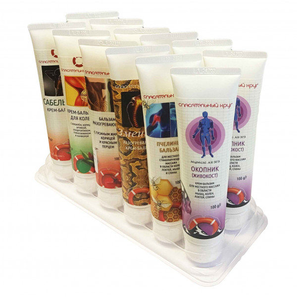 Dr. Retter - Palette mit Cremes, 100 g, 12 St. "Für Muskeln und Gelenke"