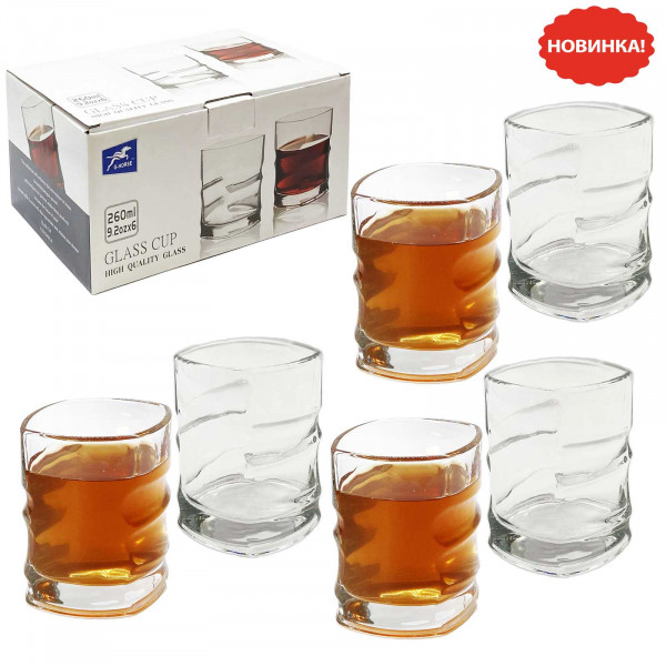 Set aus 6 Gläsern, "Whiskygläser" 260 ml (BMH98)