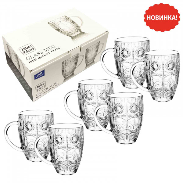 Set aus 6 Glasbecher, 350 ml (BMCB92127B-2)