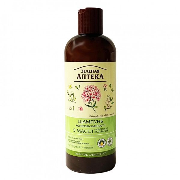 Shampoo "5 Öle", Fettkontrolle, 500 ml (Teebaum und Eisenkraut)