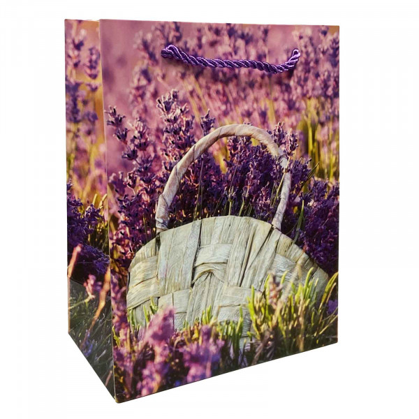 Geschenktasche "Lavendel", S, 23x18 cm