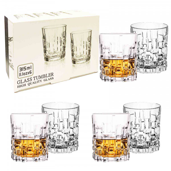 Set aus 6 Gläsern, "Whiskygläser" 315 ml (BM6011MF)