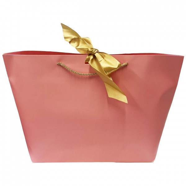 Geschenktasche "Rose mit Seidenschleife", М, 22x31 cm