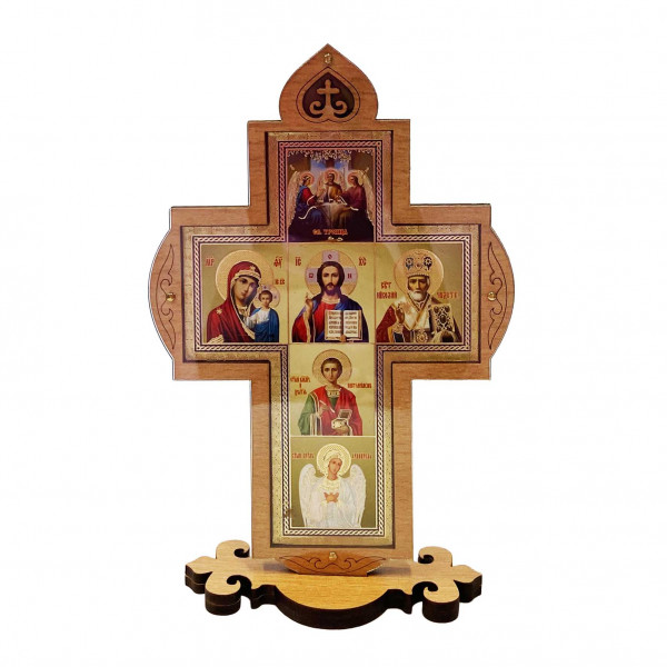 Ikone "Kreuz" für die Wand Und Tisch (mit Ständer), 15,5x10,5 cm