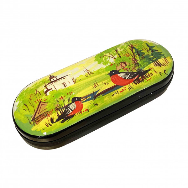 Souvenir Etui für Brillen, Vögel Sommer, 16x6x4 cm