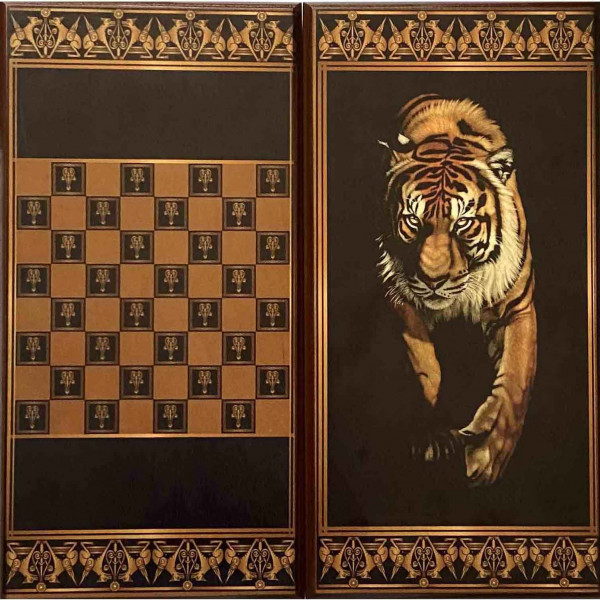 Backgammon "Tiger", aus Holz, 600x600 mm