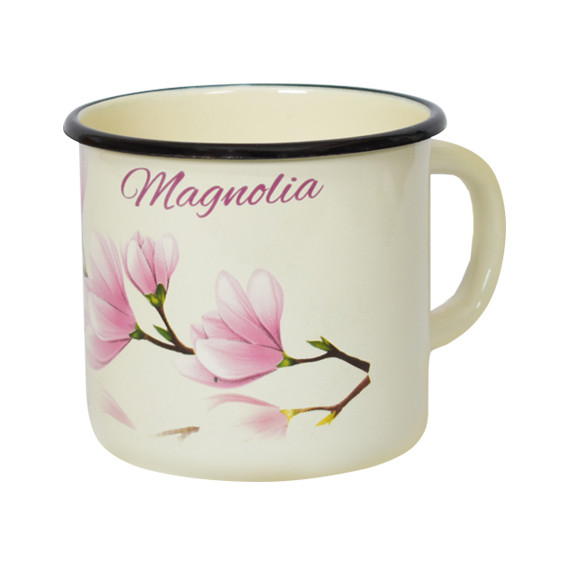 Tasse emailliert "Magnolie", 0,4 L