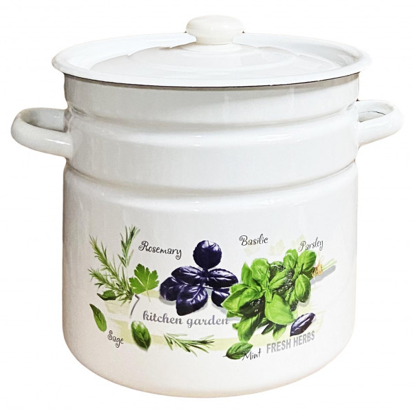 Topf, emailliert "Frische Grün",12,0 L
