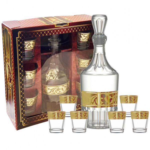 Set - Wodkagläser 6 St. mit Karaffe Cesar, 50 ml, "Jasmin"