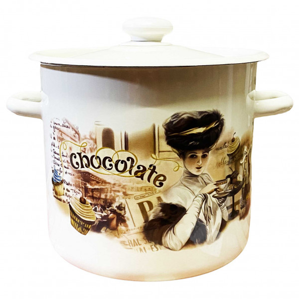 Topf, emailliert "Chocolade", 7,0 L