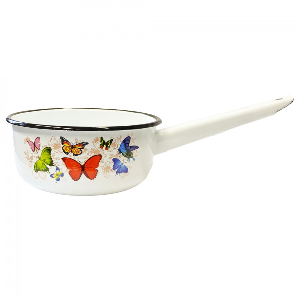 Kochtopf emailliert "Butterfly" mit Griff, 1,5 L