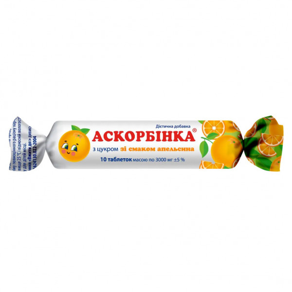 Vitamin C (Ascorbinsäure), "Orange", 10 Tab.