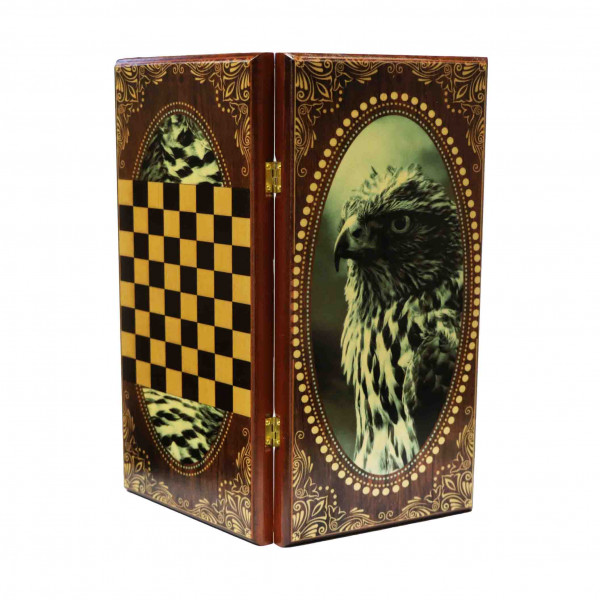 Backgammon "Falken", aus Holz, 400x200 mm